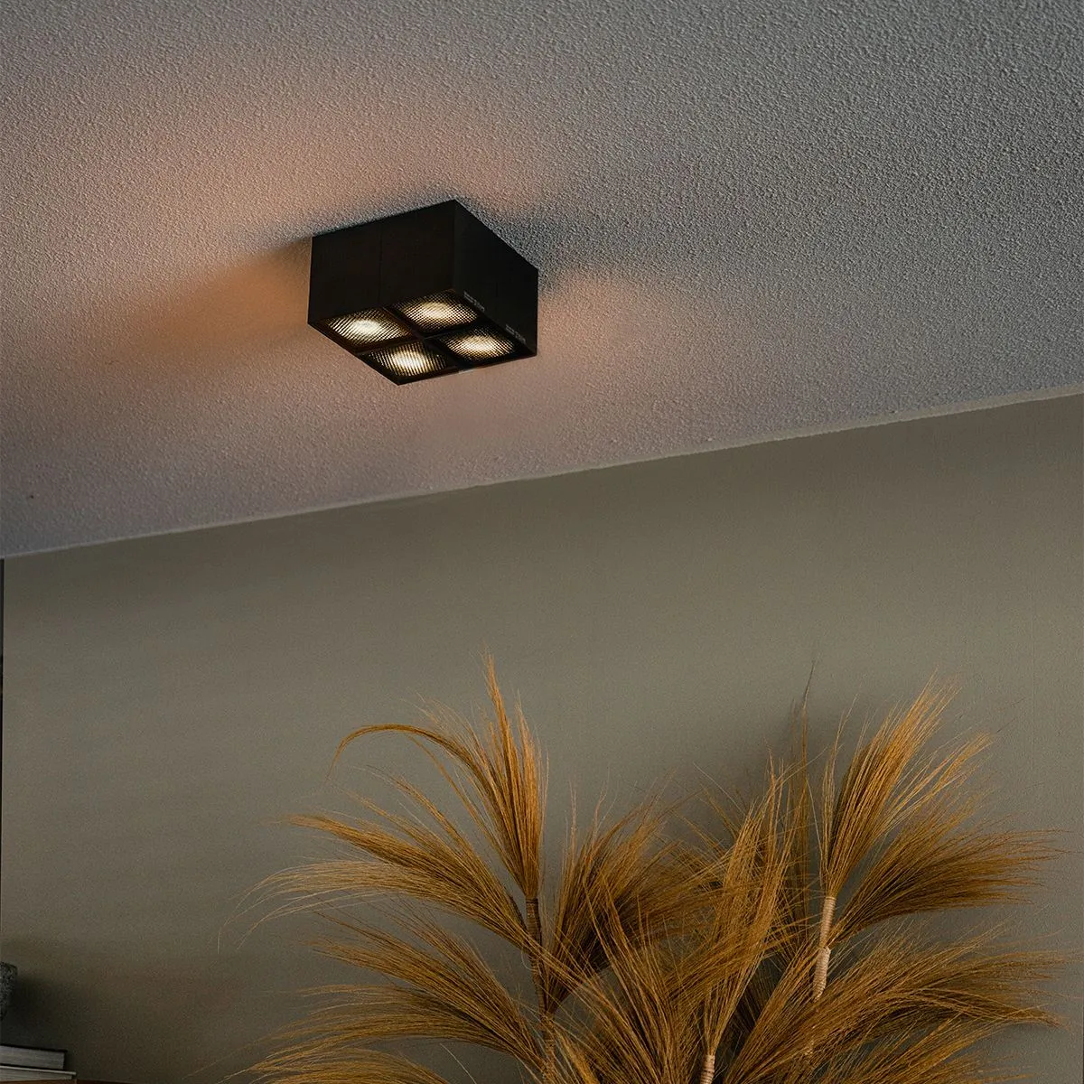 Spot design noir 4-light - Qubo Honey