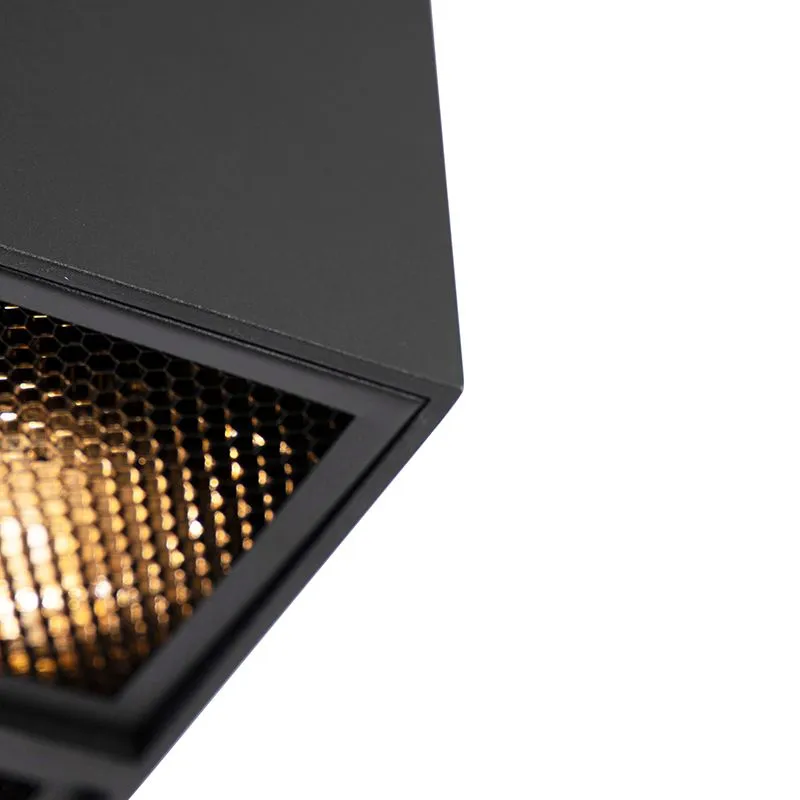 Spot design noir 4-light - Qubo Honey