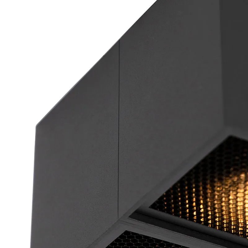Spot design noir 4-light - Qubo Honey