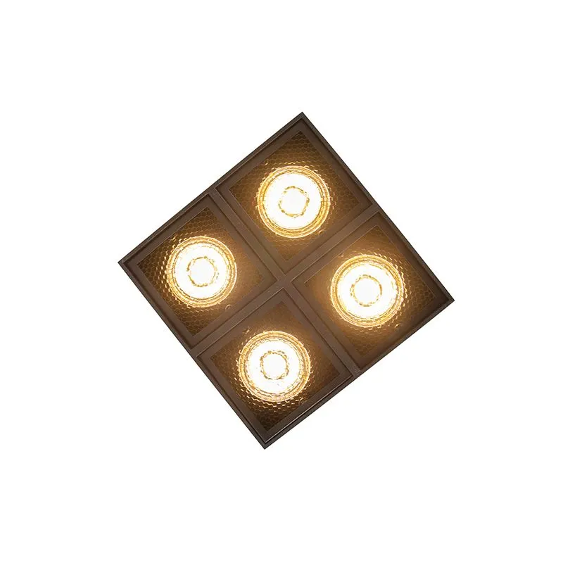 Spot design noir 4-light - Qubo Honey
